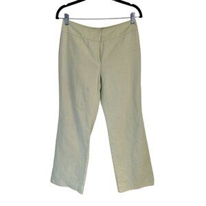 Vtg Y2K Ann Taylor Pants Cotton Silk Wide Leg Casual Trousers Lined Size 4